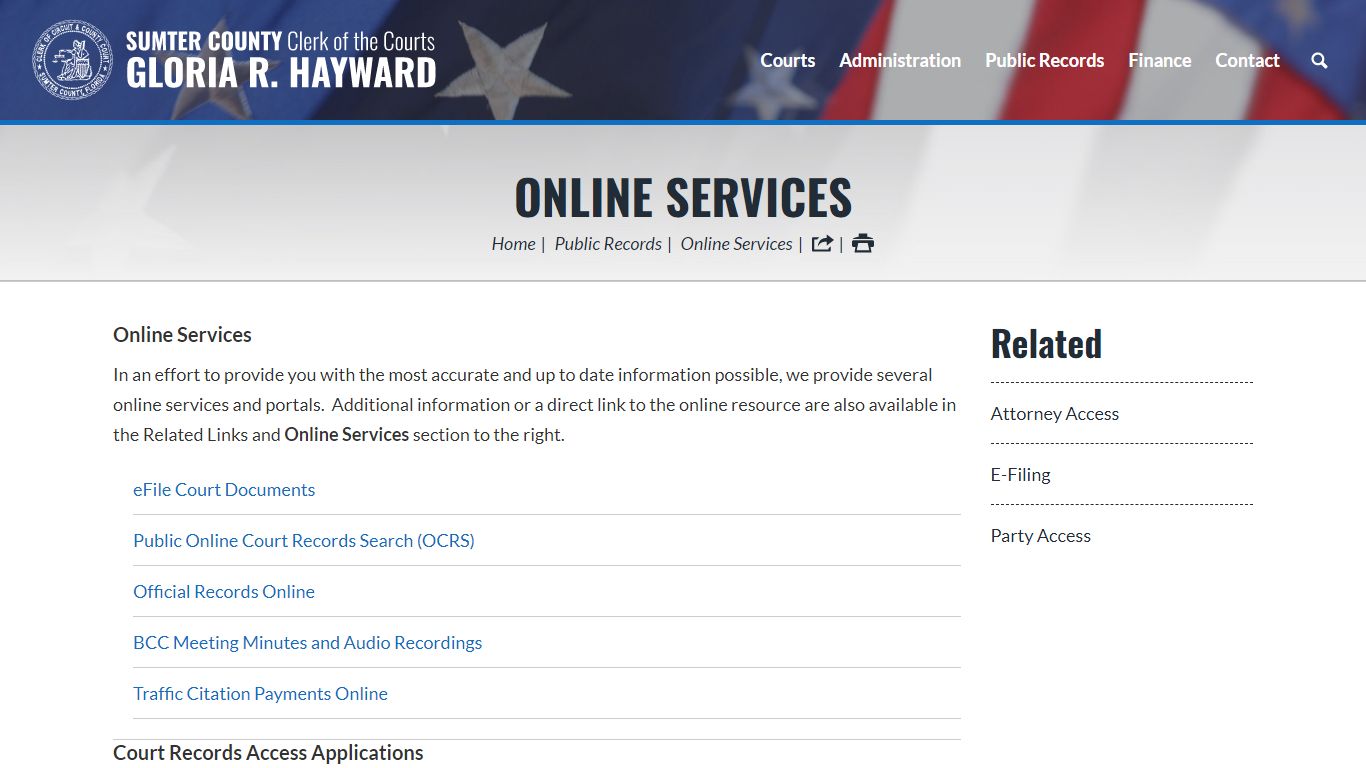 Online Services | Sumter County Clerk of Courts