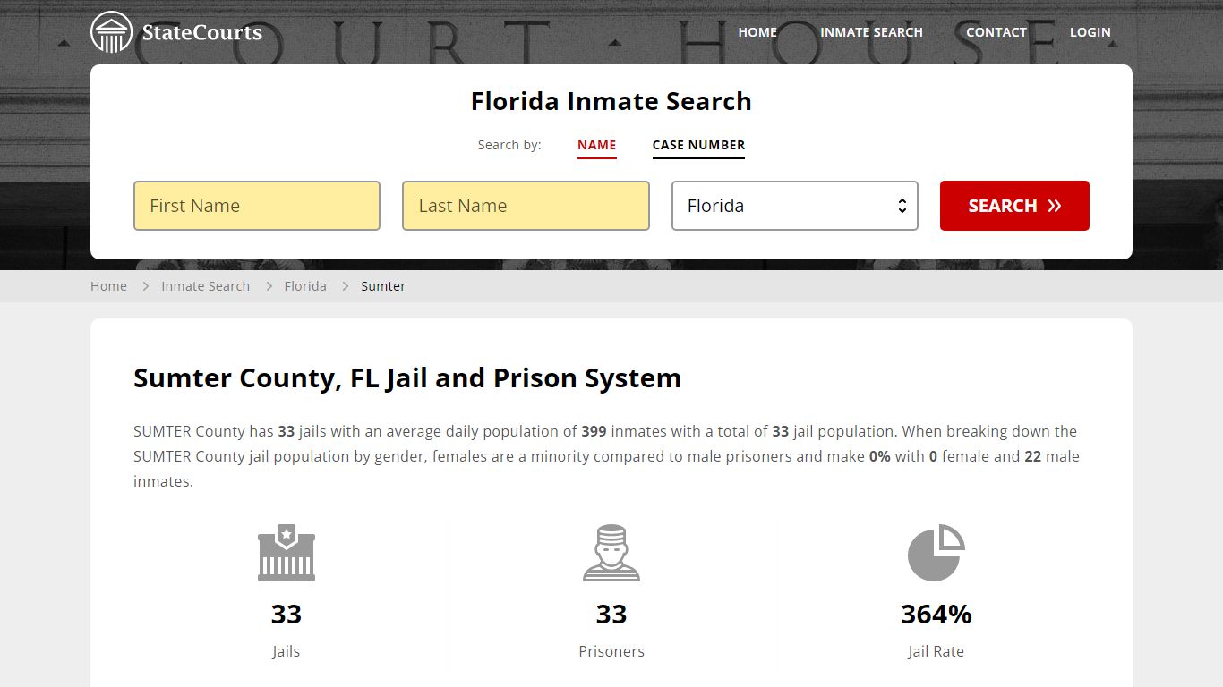 Sumter County, FL Inmate Search - StateCourts